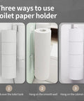 Over The Tank Toilet Paper Storage Holder For Four Rolls And Mega Rolls Up To Six Point Five Inches Diameter Stainless Steel Wall Use