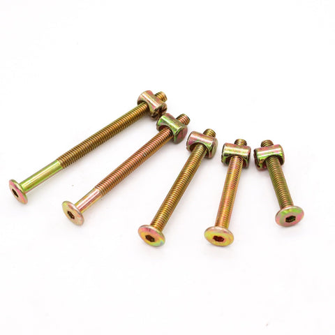 All In One Crib Hardware Replacement Kit With 25 M6x40mm 50mm 60mm 70mm 80mm Socket Cap Screws And Barrel Nuts Galvanized Steel