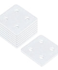 Eight Pack Flat Joining Plates For 20 Series T Slot Aluminum Profiles 2020 And 2040 Four Hole Straight Plate One And Five Eighth Inch Square 6063 Aluminum Mill Finish Great For DIY Projects And Custom Builds