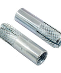 8 Pcs M10 x 40mm Knurled Drop In Anchors with Internal Forced Expansion Bolts for Solid Concrete, carbon steel, zinc plated