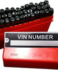 4mm Steel Die Metal Stamping Kit Punch Tool with Blank Trailer VIN Plates for Trailers Boat Hull Aluminum Stamp Set