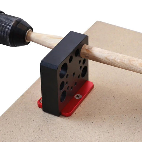 Woodworking Dowel Maker Jig Kit Five Sixteenths To Three Quarters Inch With Carbide Blades in use on wood board