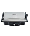 Imusa Electric Panini Press Griddle With Non Stick Cast Aluminum Plates Adjustable Thermostat Control for gourmet sandwiches