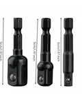 Compact 3 Pc Drive Adapter Impact Socket Set Converts Sizes With Nestable Design For Auto Repair And Construction Jobs Saving Space In Your Tool Kit, 5cm steel adapters