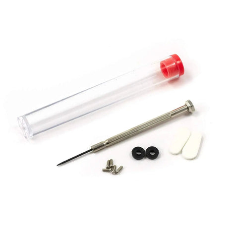 Compact Eyeglass Repair Kit With Screwdriver, 11 Piece Grab And Go Emergency Glasses Fix Kit with tools and parts.
