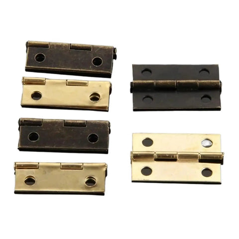 Assorted bronze and gold Rotating Concealed Hinges For Cabinets And Drawers 30 Piece Pack Easy Install Mini Square Cupboard Door Hinge