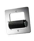 Pro-Grade Wire Guide Roller For Electricians, Heavy Duty Steel Frame Lets You Pull Cables Smoothly Through Openings, 3.15 X 3.15 In, Galvanized Wire Feeder For Installation, Repair, Renovation And Home Projects. Close-up of galvanized steel wire guide roller