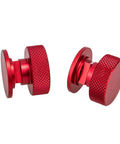 Pipeliner Style Welding Hood Fasteners Headgear Replacement Screws Aluminum Red Anodized Knurled Pair Built Tough For Durable Helmet Hardware