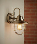 Vintage Amber LED Edison Bulbs, ST19, 60W Equivalent, Warm Dimmable Candlelight in wall sconce indoors
