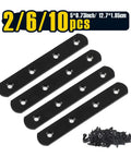 5 Inch Black Mending Plate Straight Braces With Screws, Pack Of 4, Durable Steel Repair Plates for Wood Furniture and Cabinets