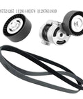 Drive Belt Tensioner Assembly For BMW E87 E46 E90 E91 X1 N42 N46 Keep It Tight And Smooth As Silk With No Slip No Stress Direct Fit Tensioner Kit Replaces 11287524267 And 11281440378, belt and pulleys