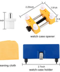 Watch Battery Replacement Toolkit With 9 Piece Essential Set Including Case Opener, Back Remover, Holder, Precision Screwdrivers, Tweezers, Cleaning Cloth, And Case Opening Knife For Easy Do It Yourself Watch Maintenance