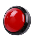 5V Dome Jumbo LED Illuminated Self-Resetting Push Button Switch For Arcade Projects, 100mm Dome, Red Color, Totally Built For DIY Pop'n Music And MAME Cabinets, LED Ready, Microswitch Reliability Tested To 10 Million Cycles. Red dome arcade push button with black panel mount