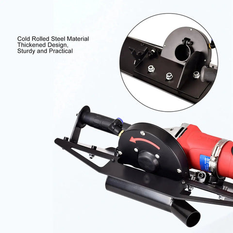 Straight Shot 45 Degree Tile Chamferer And Electric Bevel Cutter Adapter compatible with standard grinders, featuring cold rolled steel base.