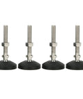 Level Up Your Setup With These Beefy Heavy Duty Swivel Feet Featuring Tough M12 M14 Threaded Rods Rust Resistant Steel Cores And Smooth Black Nylon Bases For Workshop Gear. Set of four stainless swivel feet for leveling worktables.