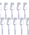 Medcore catheter flow control valves, 10-pack, white with gray safety lever, universal stepped connector
