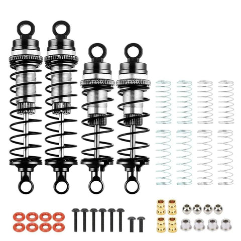 Beefed-Up Front And Rear Aluminum Alloy RC Shock Set For 1/16 Mini-B And 1/18 Mini-T 2.0 LOS314004 with springs and hardware