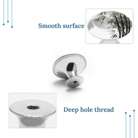 2 Pack Round Cabinet Knobs Stainless Steel Drawer Pulls One Point One Inch Rust Resistant Kitchen Handles Closet Doors Built Tough As A Tank Zero Sweat Install Smooth Grip Action Total Room Glow Up showing smooth surface and deep hole thread.