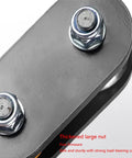 Close-up of Hardcore Heavy Duty Forged Horizontal Lifting Clamp With 7.8 Inch Max Opening And 4400 Lb Capacity showing thickened large nut.