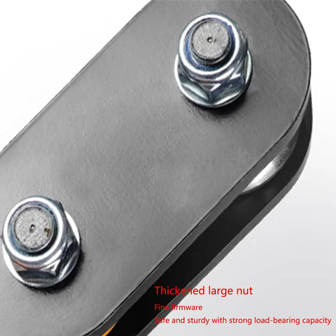 Close-up of Hardcore Heavy Duty Forged Horizontal Lifting Clamp With 7.8 Inch Max Opening And 4400 Lb Capacity showing thickened large nut.