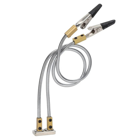 Awesome Adjustable Third Hand Tool With Magnetic Base For Electronics Repair And DIY Crafts Perfect Soldering Assistant Helping Hands with flexible gooseneck arms.