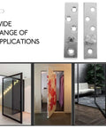 Heavy Duty Pivot Door Hinges Set, Stainless Steel Concealed Pivot Hinge For 20-40mm Doors, various applications shown