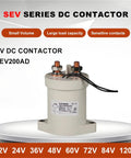Straight Up Reliable Dc Contactor Power Relay Switch For Ev Chargers And High Voltage Charging Stations 110 Volt Electric Controller with connections and markings.