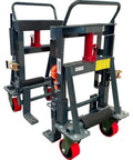 Beast Of A Heavy Duty Hydraulic Machinery And Equipment Mover with PU steel wheels and adjustable forks