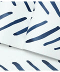 Close-up of Peel And Stick Navy White Chevron Wallpaper For Walls Removable Vinyl Self Adhesive Mural With Textured Matte Finish