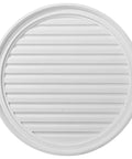 Paintable Round Gable Vent Louver Exterior Vent 28 Inch Wide 28 Inch High One And One Eighth Inch Projection Functional