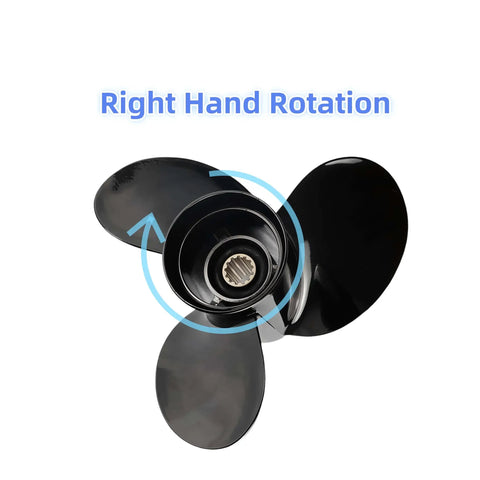 Outboard Boat Propeller Replacement 10 And A Half Inch By 13 Pitch 3 Blade RH 13 Spline For Mercury Marine 25 To 70HP Black Max Aluminum Prop With Hub Kit Built For Top Notch Performance And Long Lasting Durability