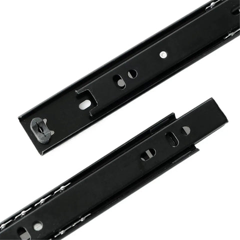Full Extension Ball Bearing Drawer Slides 37mm Side Mount With Soft Close Zinc Plated Dark Gray Kitchen Cabinet Hardware 1 Piece