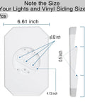 White 2 Pack Vinyl Siding Mounting Brackets With Built In Electrical Box For Outdoor Lighting dimensions and size details