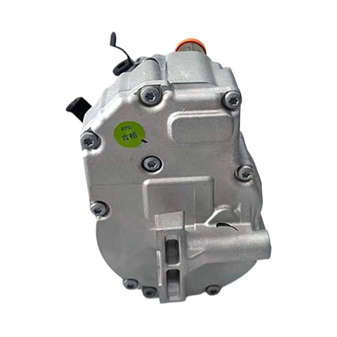 Ace Electric AC Compressor Compatible With Venucia D60 EV with silver aluminum housing and connection ports.