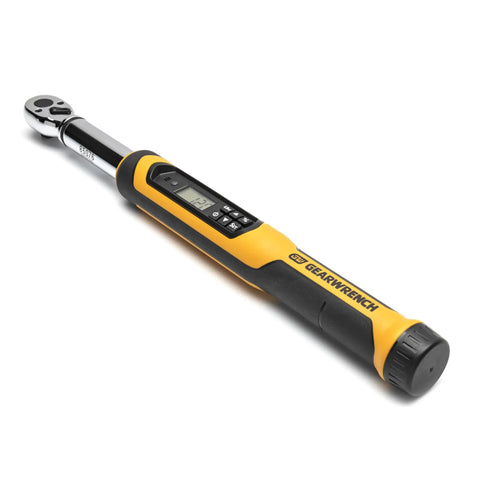 Three Eighth Inch Drive Electronic Torque Wrench With Target Torque Alert Vibrating Handle Buzzer And LED Indicates When Target Is Reached 7.4 To 99.6 Ft Lb Range Includes Multiple Units Ft Lb In Lb Nm Kg M Kg Cm For Precise Auto And Bike Maintenance Be