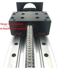 Sliding Table Z Axis Stage With 100-800mm Travel, MGR12 12mm Linear Rail, SFU1605 Ball Screw, Ball Screw Linear Actuator Bundle For Nema23, Adjustable Stroke 150mm, Slick Precision Motion For Automated Machinery view showing ball screw and rail structure