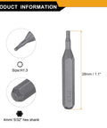10 Pack H1.3 Hex Screwdriver Bits Set Magnetic Hex Head, 5/32 Inch Shank, 28mm Length, S2 Steel For Precision Repair