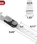 3 Inch Exhaust Hanger Kit 12 Piece With 360 Degree Swivel Clamps Adjustable bracket dimensions and detail view