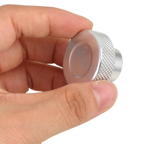 Cool Aluminum Alloy Mini Handwheel With Knurled Grip For 0.4 Inch Hole Shaft, Durable Precision Crank Handle For Machine Projects And Industrial Gear Mods. Handheld silver handwheel with knurled grip