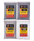 Four bags of Refill Grit Kit With Top Notch 12,000 Grit Sub Micron Aluminum Oxide Extreme Polish For Unparalleled Rock Tumbler Shine