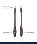 Leather Horse Bridle Cheek Pieces With Quick Change Snap Half Inch 13mm English Cheek Pieces Replacement Parts For Bridles Stainless Steel Snaps