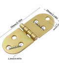 Heavy Duty 180 Degree Metal Folding Tabletop Hinges For Table And Cabinet, Smooth 180 Degree Opening, galvanized finish, dimensions shown