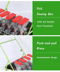 Manual Seed Planter For Beans And Corn Garden Seeder Handheld Spreader with PVC Sowing Box and Push-and-Pull Brace