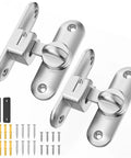 90 And 180 Degree Barn Door Lock And Latch In Zinc Alloy With Rust Proof Coating For Cabinet Bathroom Garage Wooden Fence Pet Gate And Shed Sliding Flip Lock Hardware Includes A Two And A Half Millimeter Spacer 2 Pack