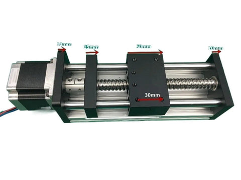150mm Travel Linear Motion Slide Table With 1610 Ball Screw Precision Rail Guide Stage For CNC Machining Robotics And DIY 3D Printer Builds Two Tenths Millimeter Accuracy Nema 23 Compatible, aluminum linear slide, 150mm travel