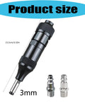 Lightweight Pneumatic Air Die Grinder With 3Mm Collet And Us Eu Adapters shown in 15.5cm size with attachments.