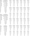 White Plastic Drywall Anchors Kit with 300 Pieces for Heavy Duty Drywall Repair and Installation, various sizes displayed.