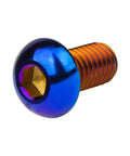 Grade 5 Titanium M6 X 12 mm Button Head Socket Cap Screws Sick Burnt Blue Anodized Heavy Duty with hex key fit