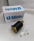 14 Tooth 12V CCW PMDD Starter Motor Replacement For Lawn Tractors And Riding Mowers, Fits Cub Cadet John Deere LA100 LA105 LA120 LA125 And Briggs And Stratton 14.5 To 18.5 HP, 3.8 Inch Housing, Reliable Starting with packaging and components shown