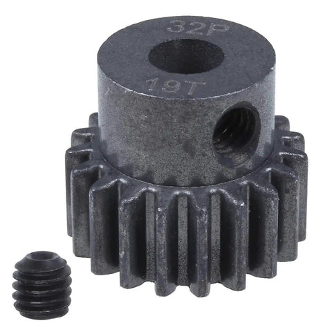 Beefy Metal Pinion Gear Set 0.8 Metric Pitch 32 with 19T gear and grub screw for 1/10 Traxxas Slash 4x4 RC Cars